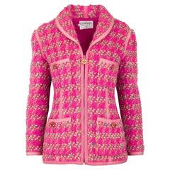 Chanel Vintage Rosa Fantasie-Tweedjacke - 90er Jahre