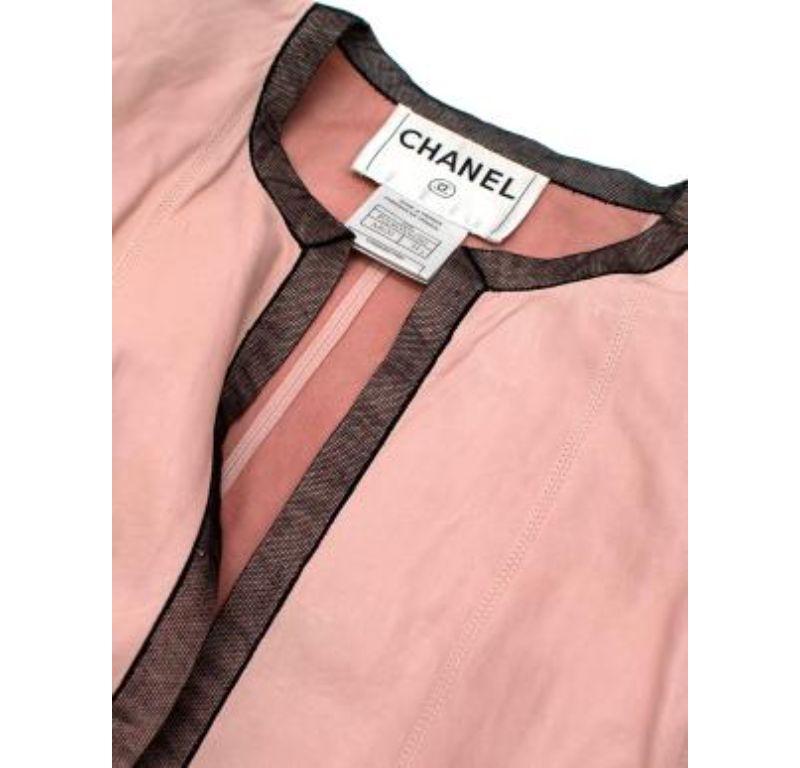 Women's Chanel Vintage pink leather jacket For Sale