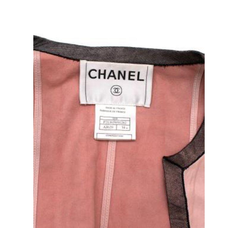 Chanel Vintage pink leather jacket For Sale 1