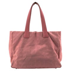 Chanel Vintage Pink Nylon New Travel Line Tote Borsa a tracolla