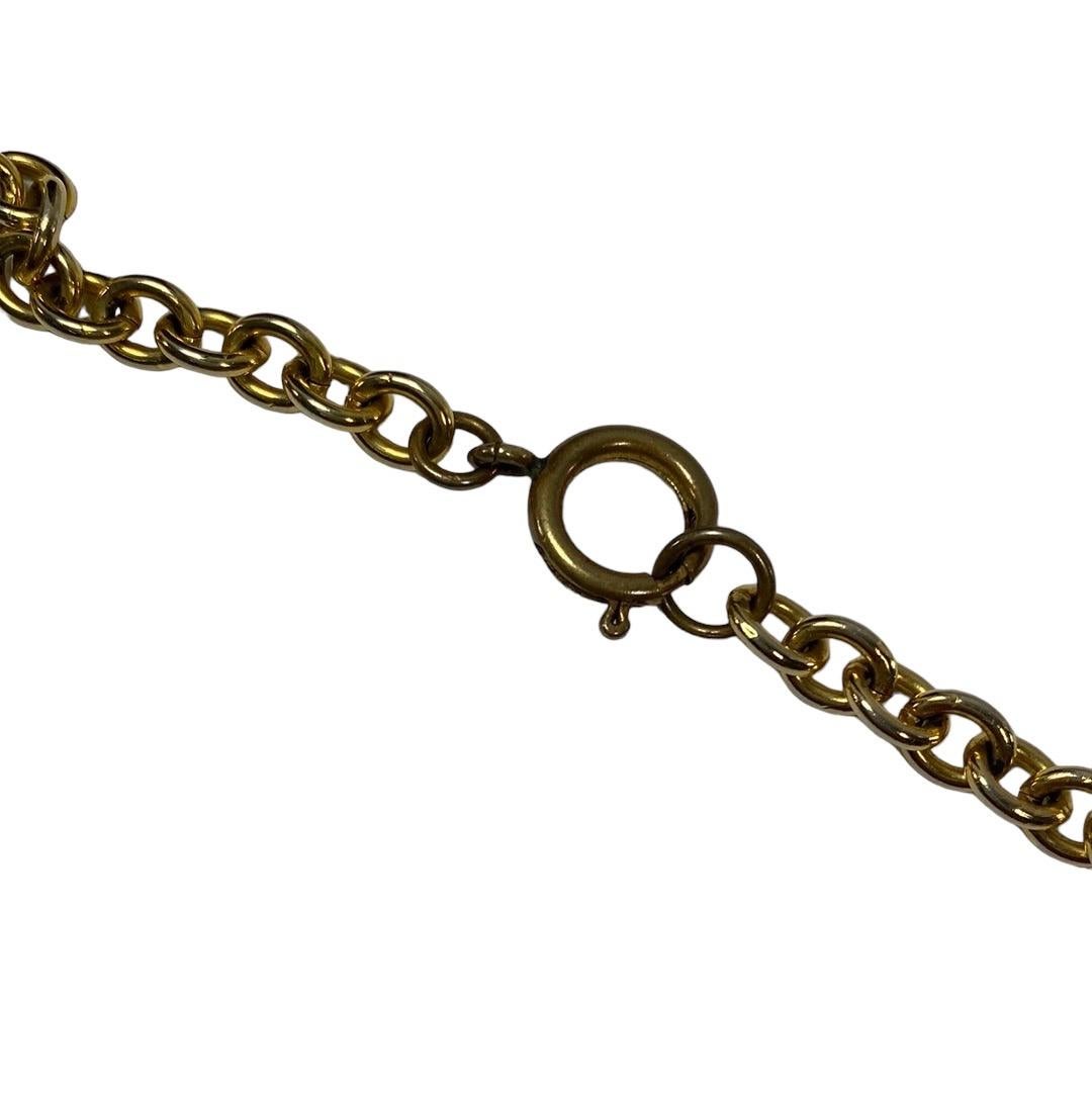 Chanel Extra lange Vintage-Halskette aus vergoldetem Gold mit Kristallen für Damen oder Herren im Angebot