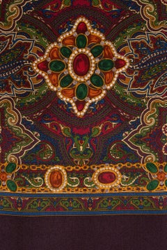 Chanel Vintage Plum Silk Foulard