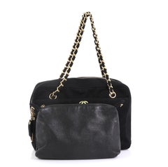 Chanel Vintage Pocket Camera Bag Chevron Jersey Medium