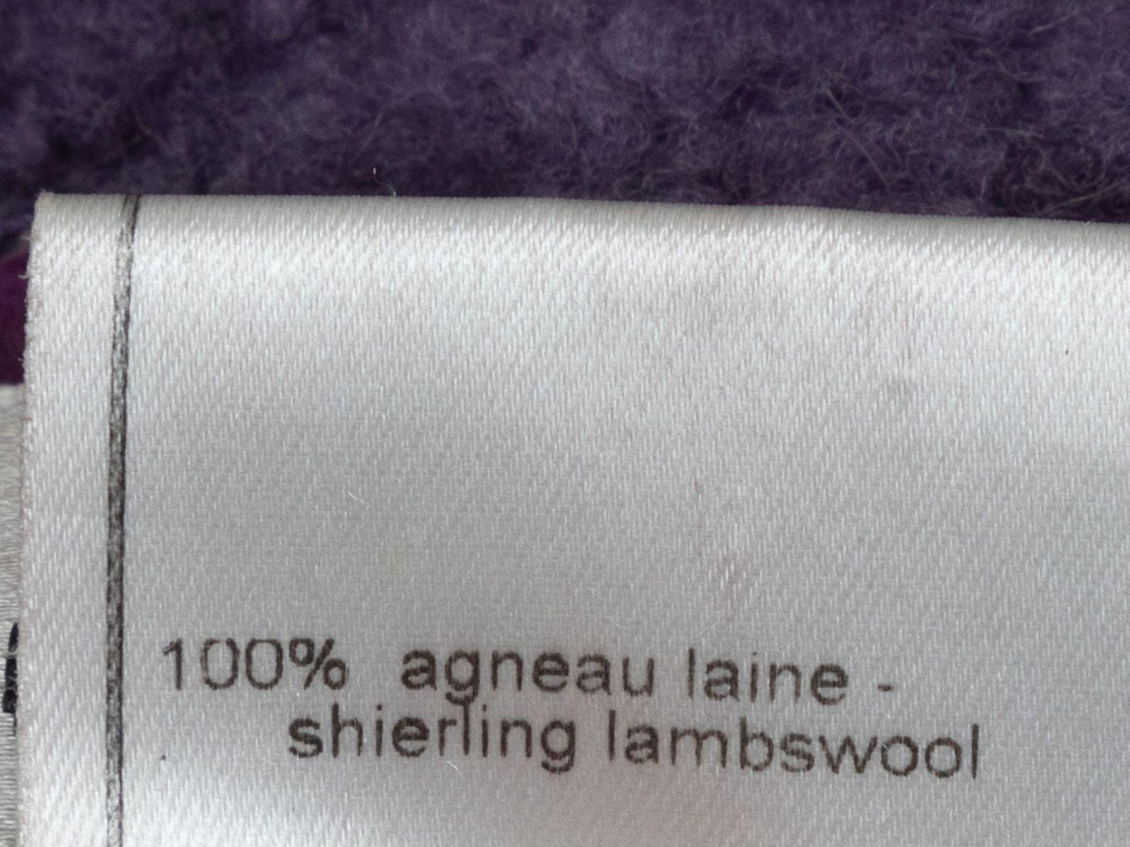 purple shearling jacket