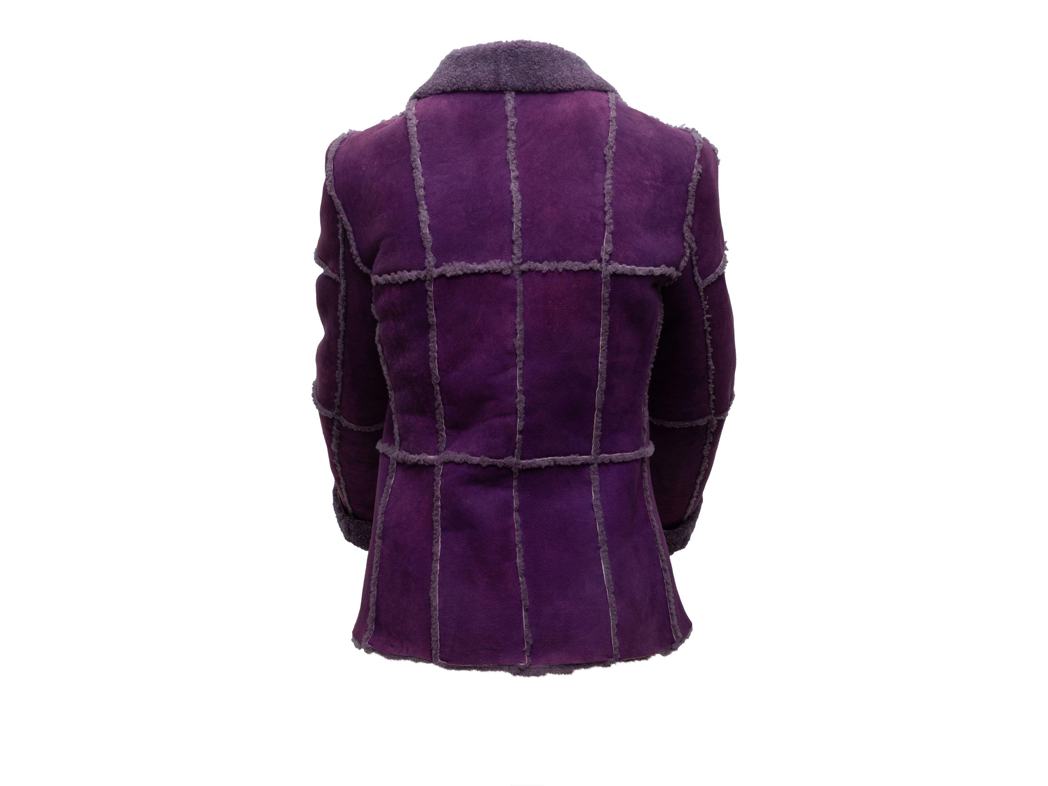 Chanel Purple Identification 2000 Shearling Jacket 1