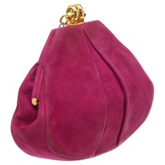 Chanel Vintage Purple Suede Frame Bag