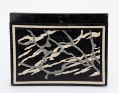 Chanel Vintage Python Abstract Clutch