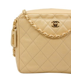 Chanel Vintage Quilted Caviar Leather Camera Bag with Gold Hardware, 1996 - 1997.