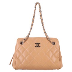Chanel Vintage Quilted Caviar Leather Shoulder Bag