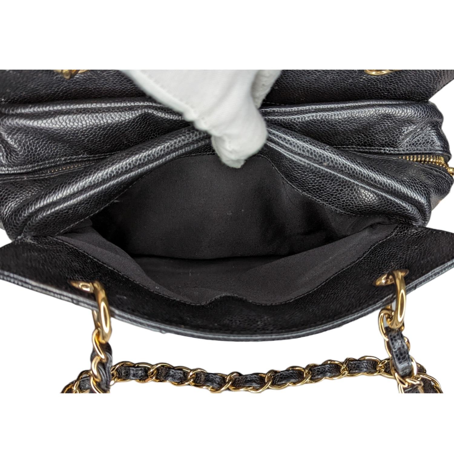 Chanel Vintage Quilted Caviar Petite Timeless Tote 2