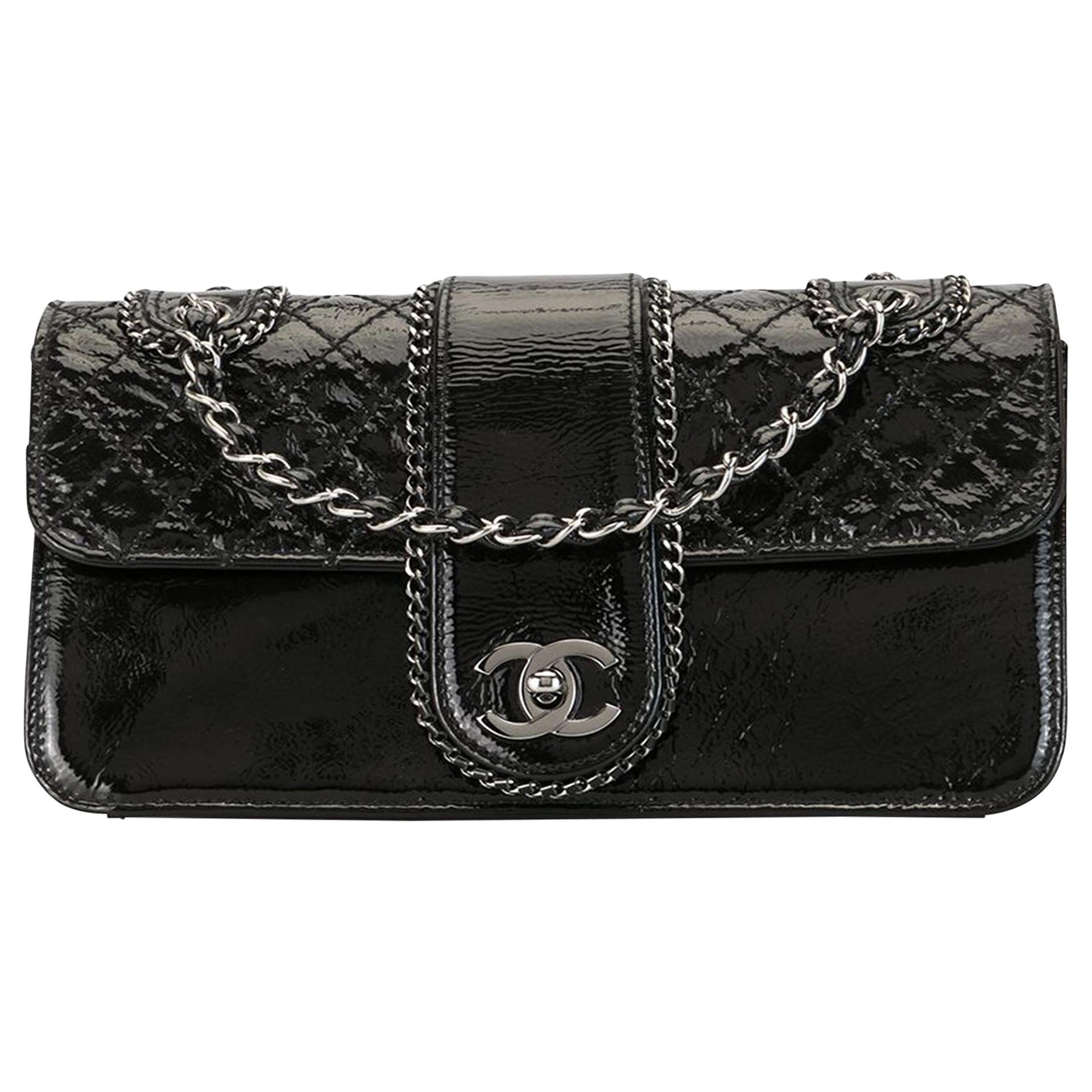 Chanel Madison Flap Bag Quilted Patent Medium