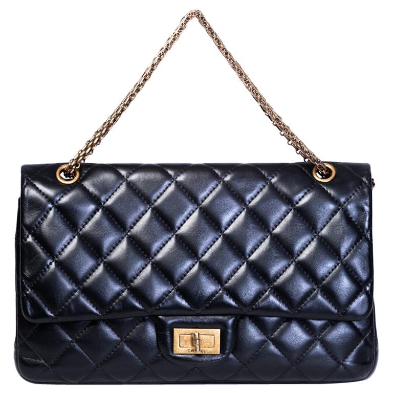 Chanel Vintage Quilted Lambskin Leather 2.55 Jumbo Shoulder Bag