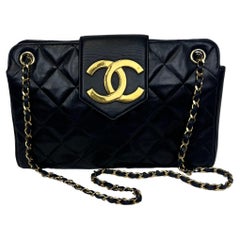 Chanel Vintage Quilted Lambskin CC Crossbody Bag