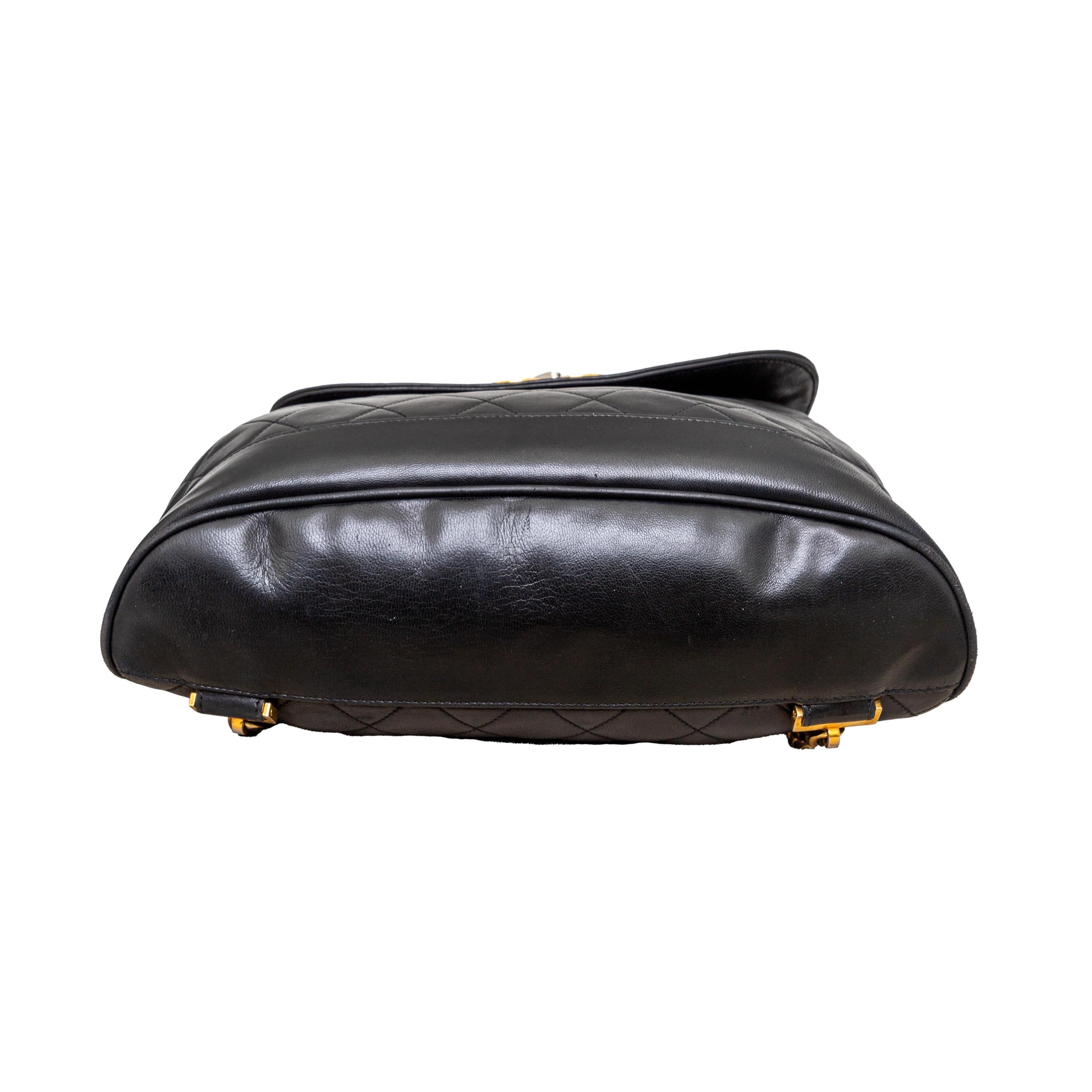 Chanel Vintage Quilted Lambskin Drawstring Backpack - '90s 9