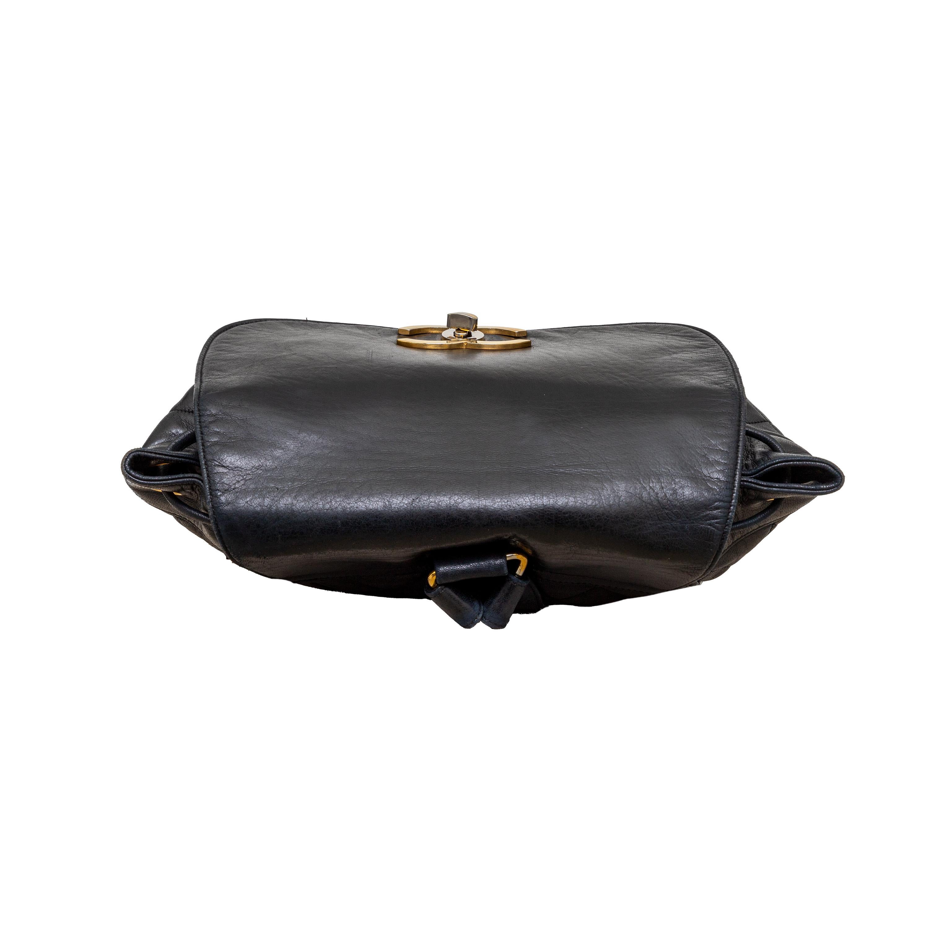 Chanel Vintage Quilted Lambskin Drawstring Backpack - '90s 10