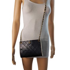 Chanel Vintage Quilted Lambskin Mini Frame Shoulder Bag