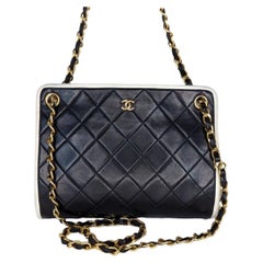 Chanel Vintage Quilted Lambskin Mini Frame Shoulder Bag