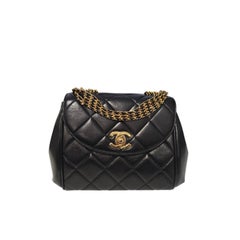 Chanel 90s Quilted Lambskin Multi-Chain Flap Shoulder Bag