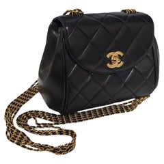 Chanel 90s Quilted Lambskin Multi-Chain Flap Shoulder Bag