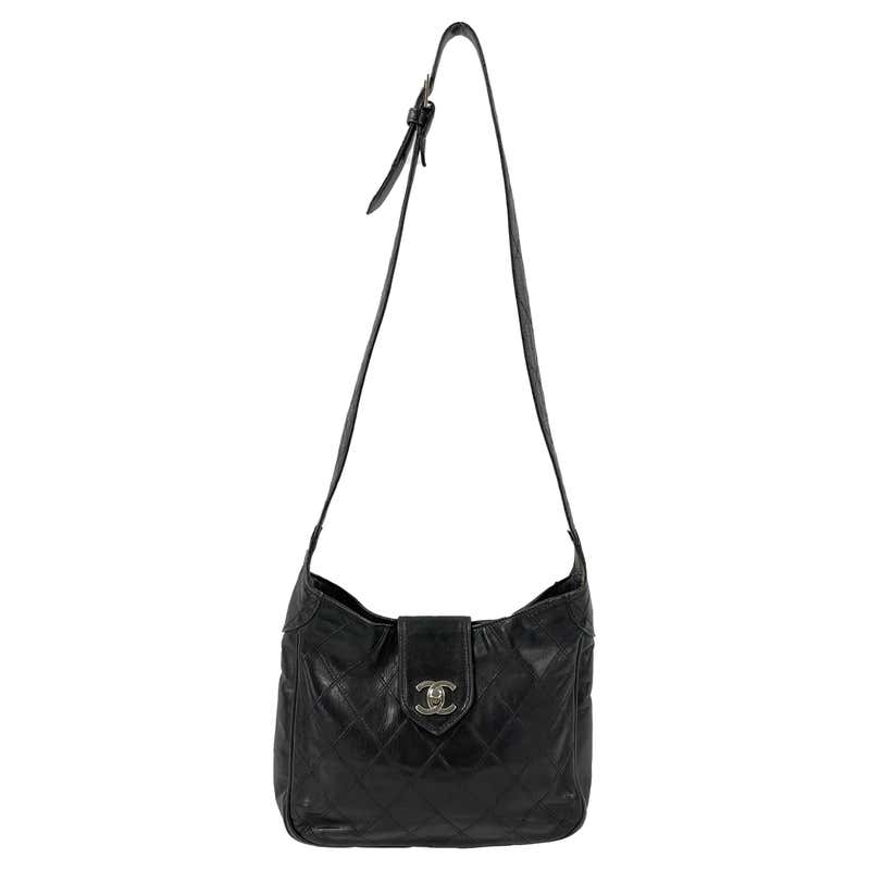 CHANEL Small Double Flap Black Leather Classic Crossbody Shoulder Bag ...