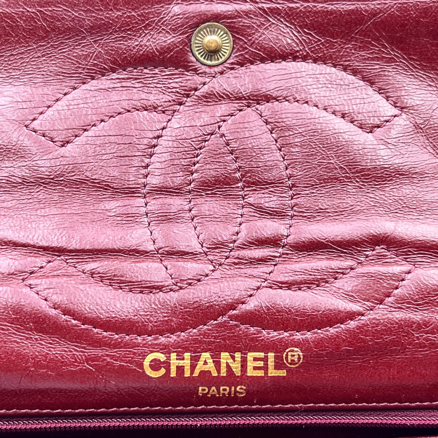 Chanel Vintage Quilted Leather Smooth Trim Timeless Double Flap Bag 6