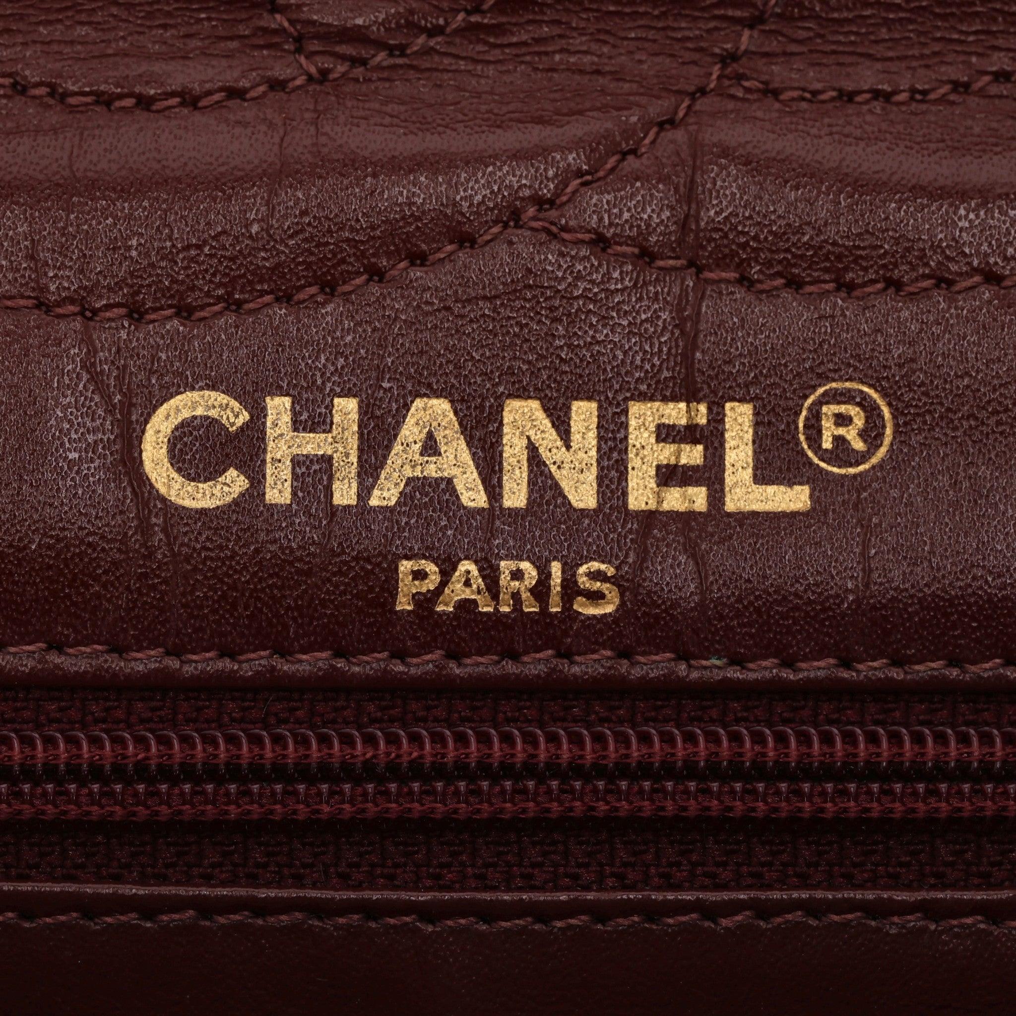 Chanel Vintage Quilted Leather Two Tone 'CC' Closure Double Flap Bag For Sale 5