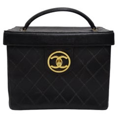 Chanel Vintage Quilted Leather Vanity Case 