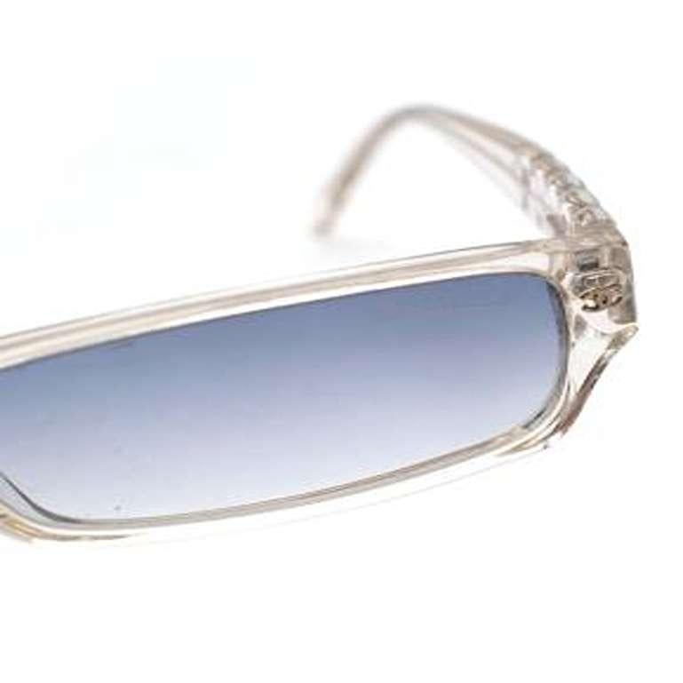 Chanel vintage quilted transparent sunglasses 2