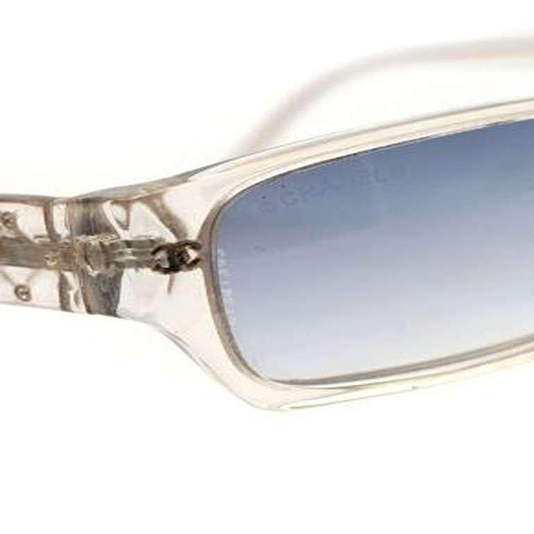 Chanel vintage quilted transparent sunglasses 3