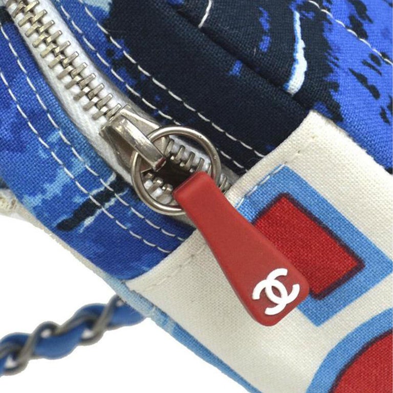 Chanel Sports Rare Blue Terrycloth Monogram Flap · INTO