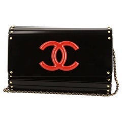 Chanel Vintage Red & Black Layered CC Shoulder Bag