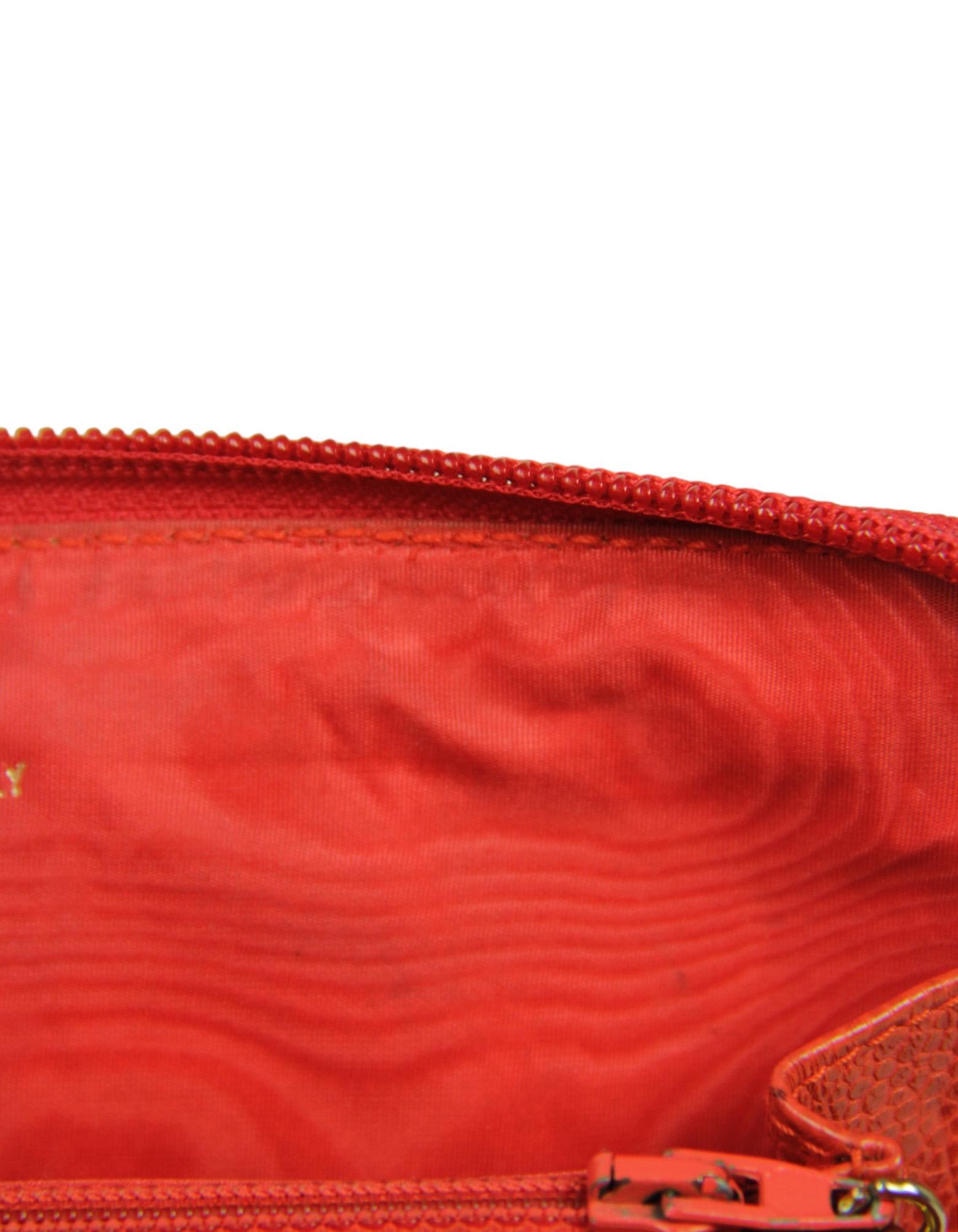 Chanel Vintage Red Caviar Leder Zip um groBe Timeless Brieftasche