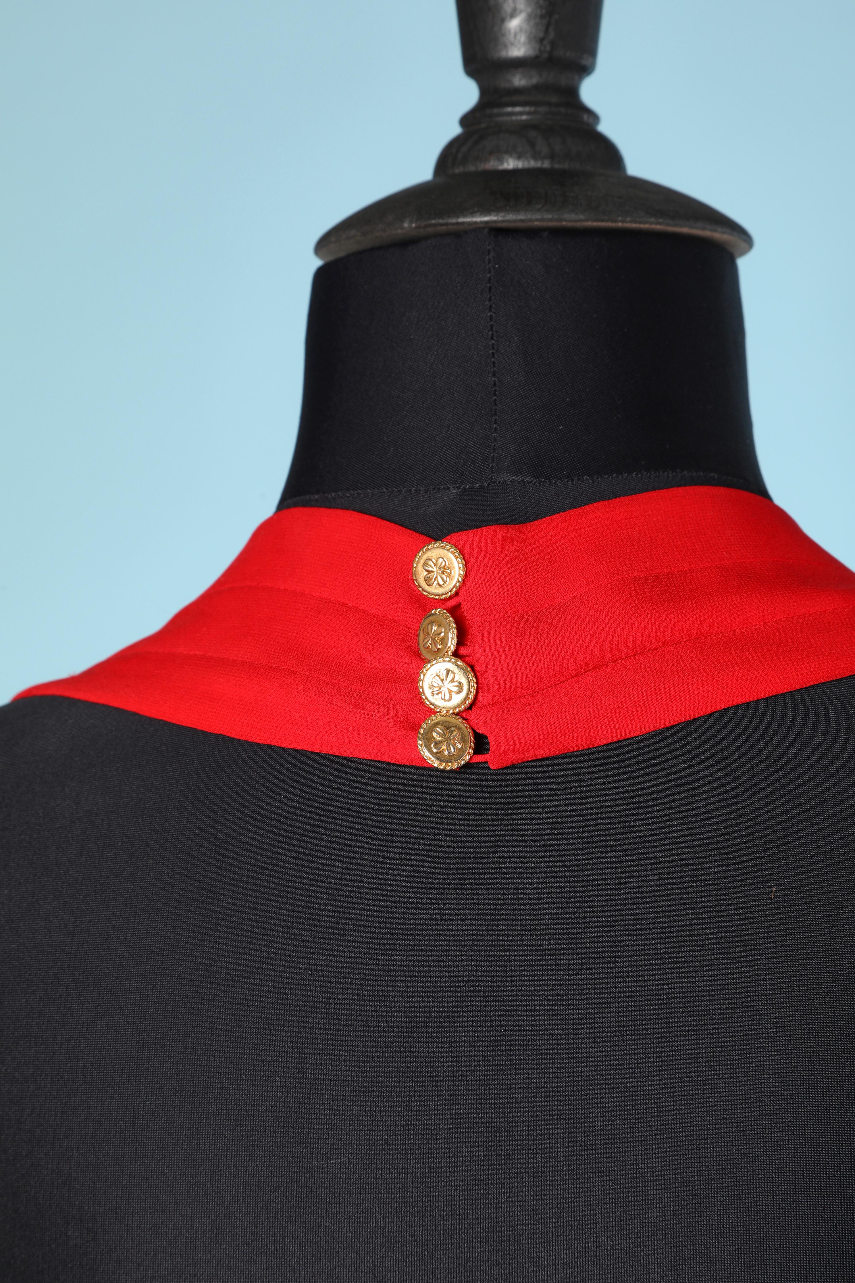 Chanel Jahrgang  Roter Chiffon-Cocktail  Kleid im Angebot 2