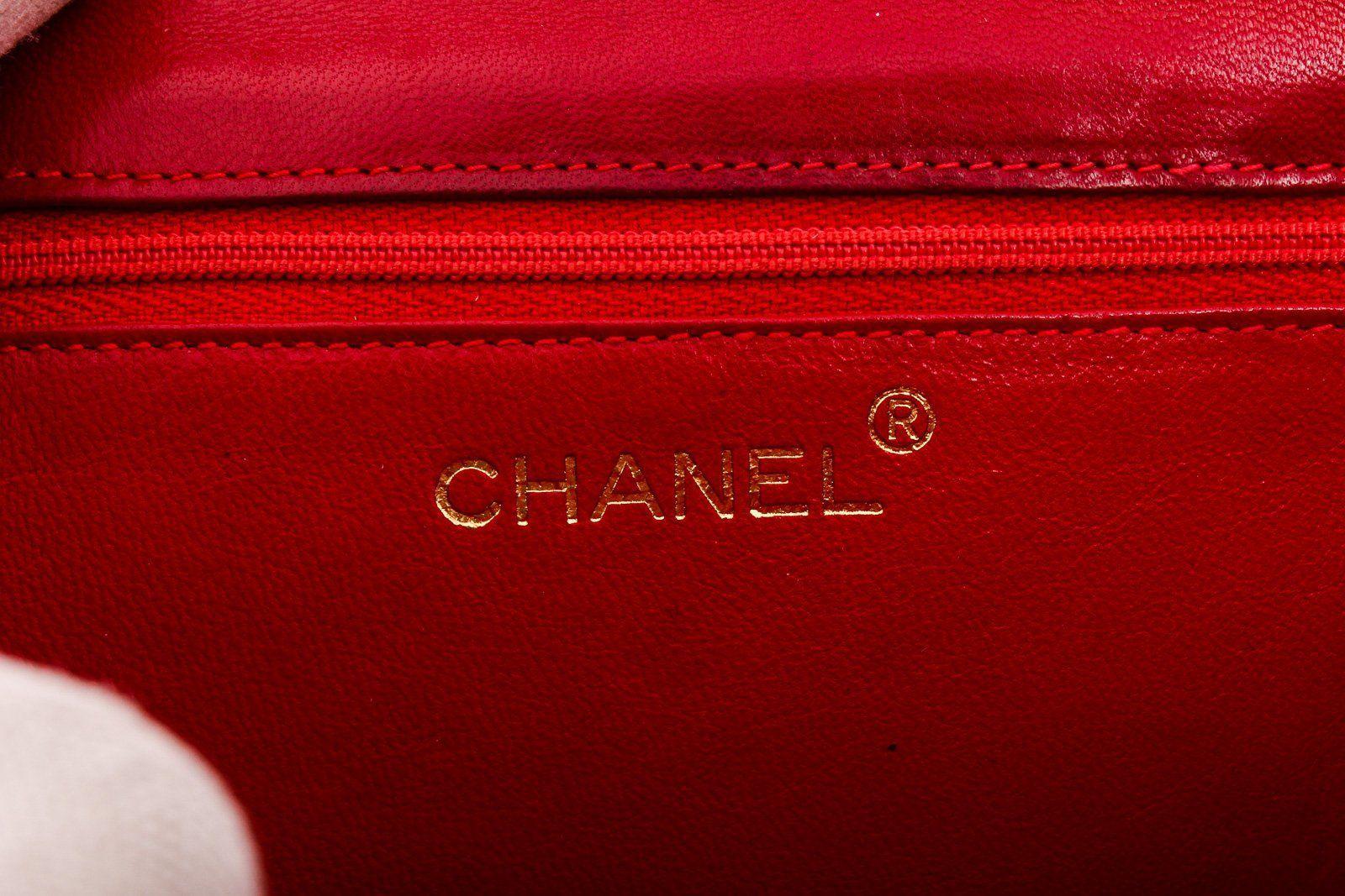 Chanel Vintage Red Quilted Leather Camera Bag 3