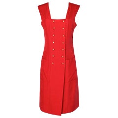 Robe d'été en soie rouge - Chanel Boutique