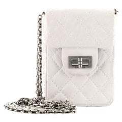 Chanel Vintage Reissue 2.55 Phone Holder Crossbody Bag Quilted Aged Calfskin