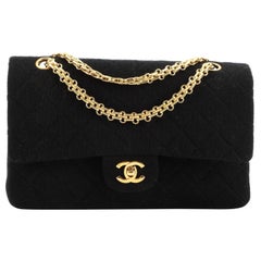 Chanel Vintage Reissue Chain Double Flap Bag Quilted Jersey Medium