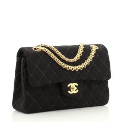 Chanel Vintage Reissue Kette Doppelklappe Tasche gesteppt Jersey klein