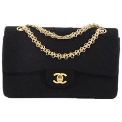 Chanel Vintage Reissue Chain Double Flap Bag Quilted Jersey Small