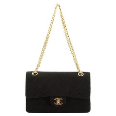Chanel Vintage Reissue Chain Double Flap Bag Quilted Jersey Small