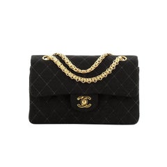 Chanel Vintage Reissue Chain Double Flap Bag Quilted Jersey Small