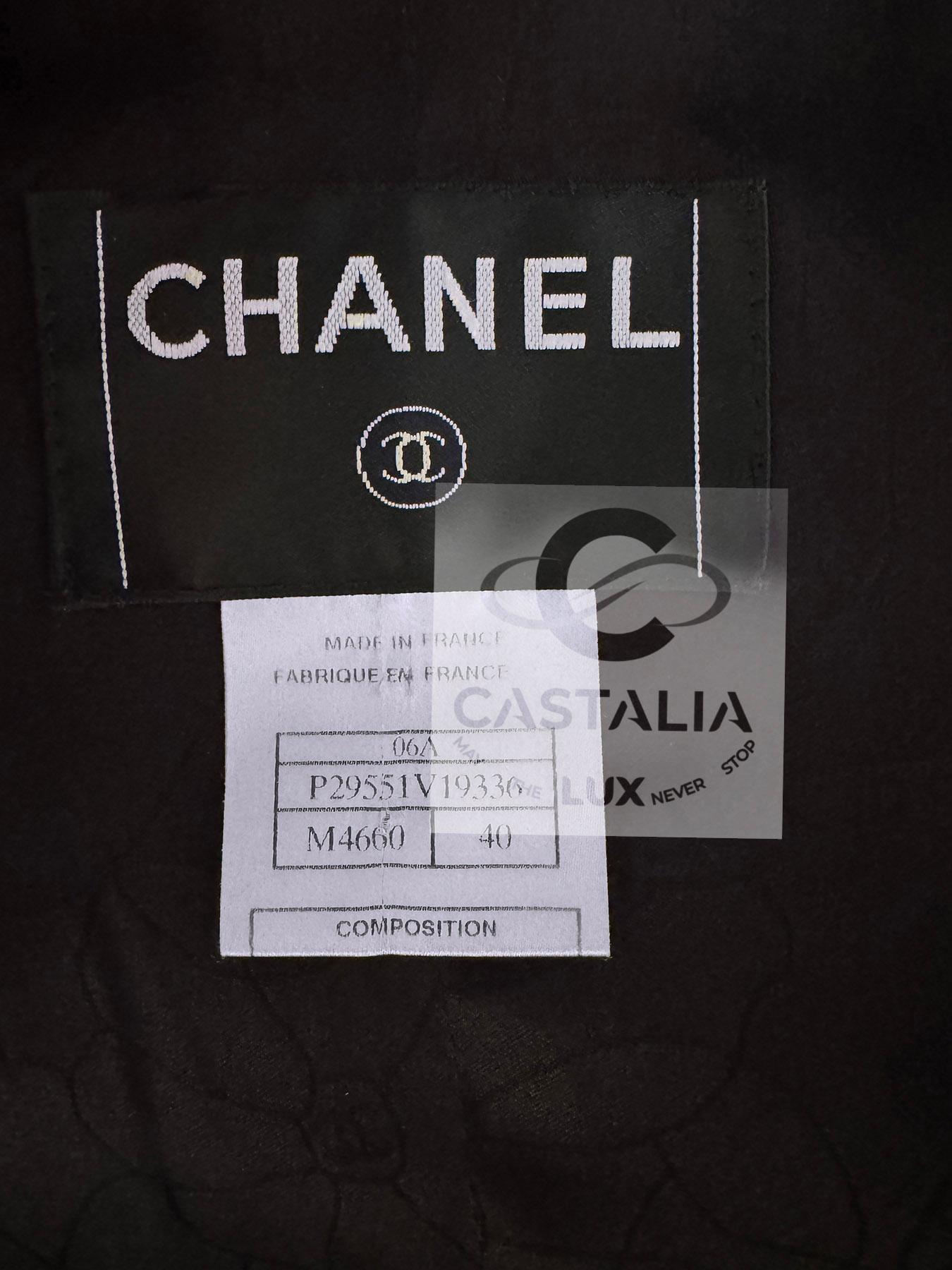 CHANEL Vintage Relic Veste en tweed noir 40 FR en vente 9