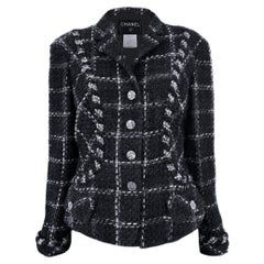 Chanel Vintage Relic Giacca in tweed nero 40 FR