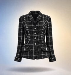 CHANEL Vintage Relic Black Tweed Jacket 40 FR