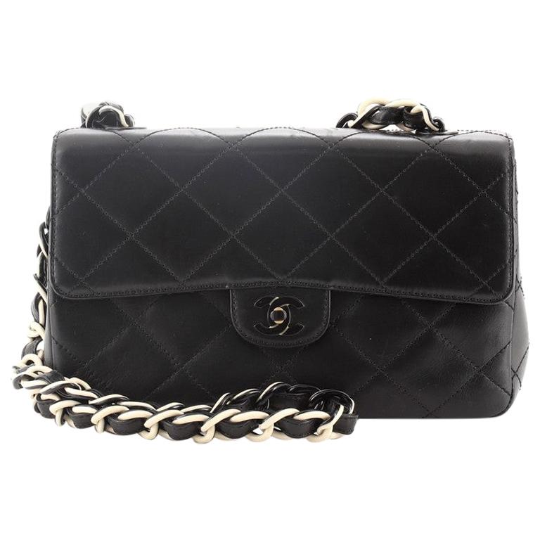 Chanel Vintage Resin Chain CC Flap Bag Quilted Lambskin Medium at 1stDibs