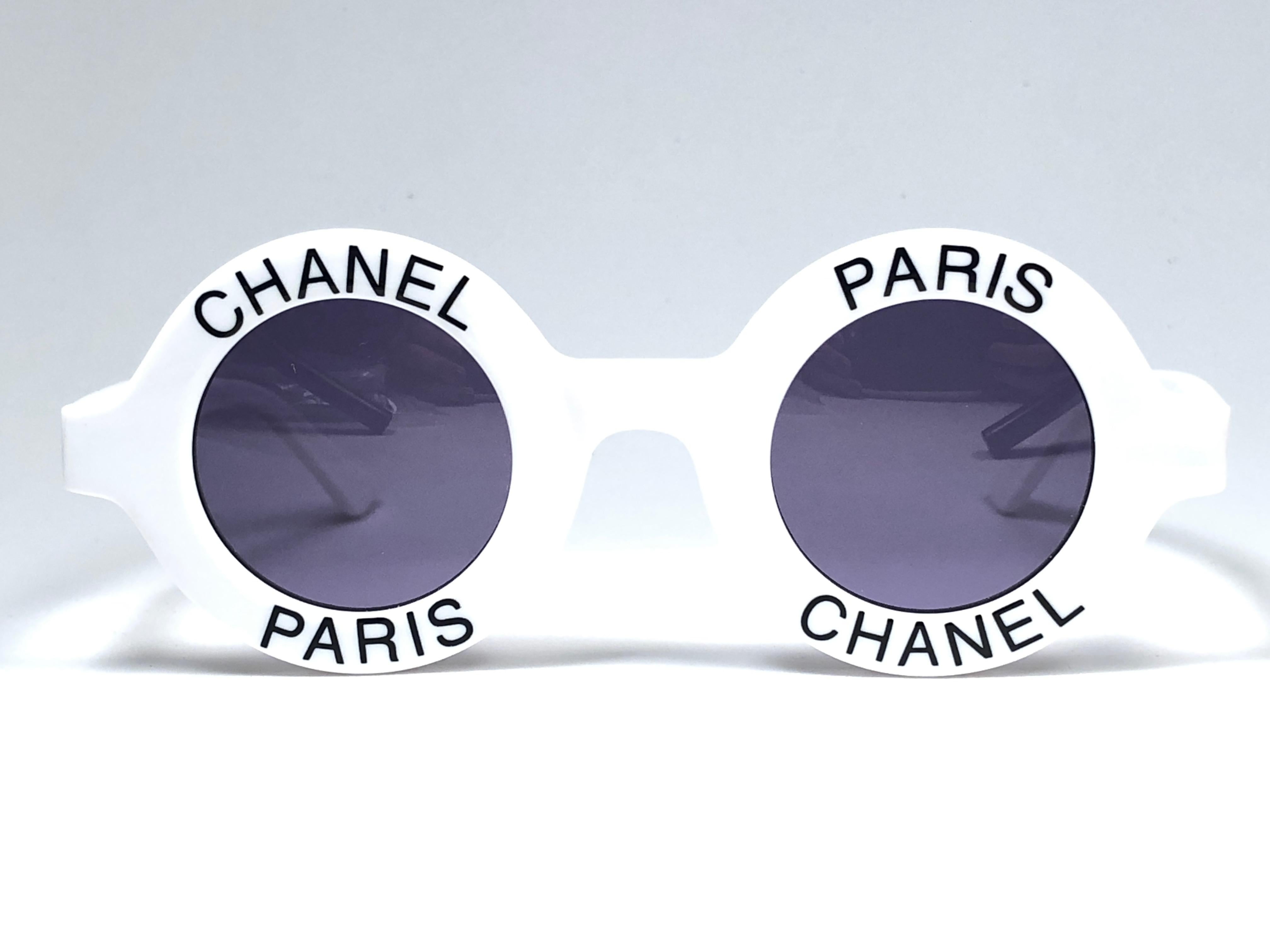 vintage white chanel sunglasses