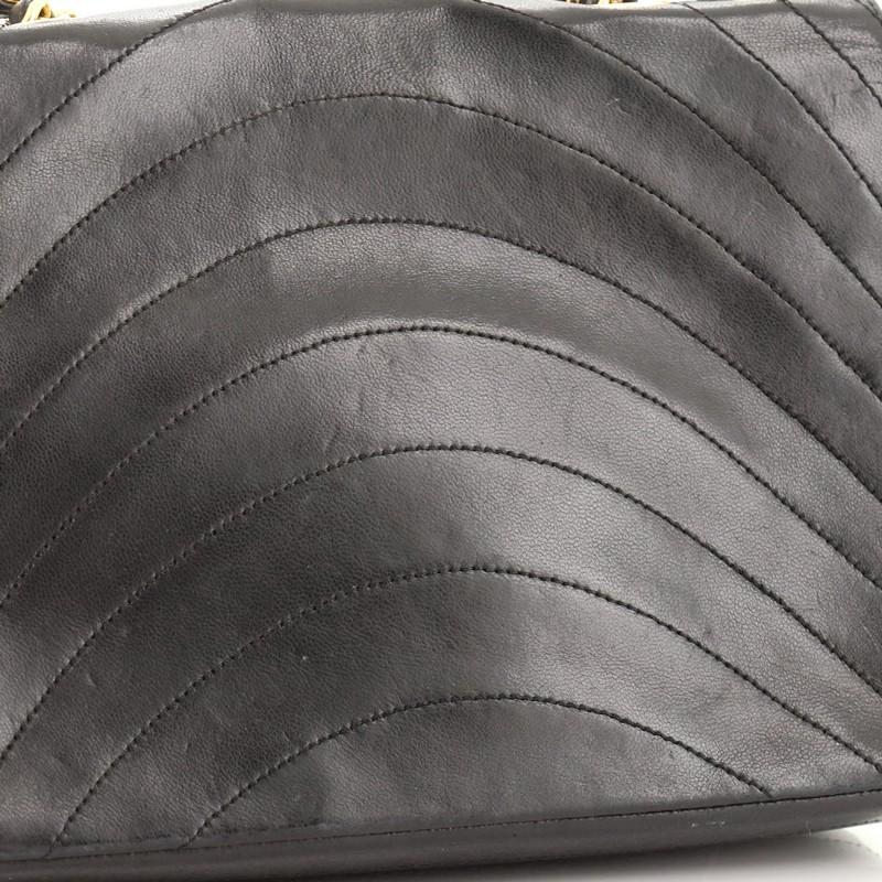 Chanel Vintage Round Flap Bag Horizontal Quilted Lambskin Small 3