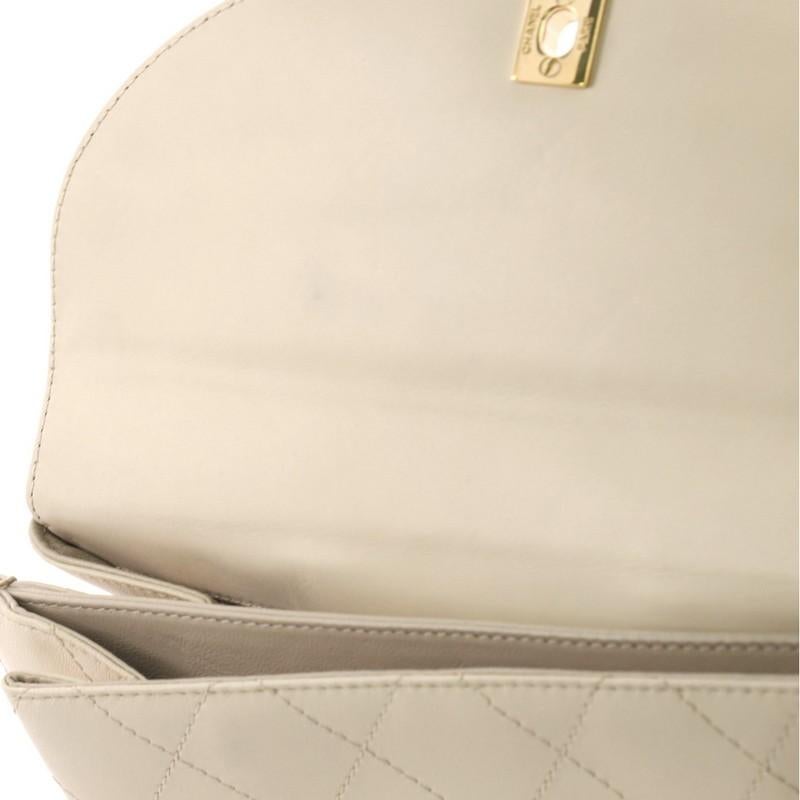 Chanel Vintage Round Flap Bag Quilted Lambskin Medium 1