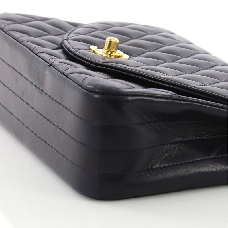 Women's or Men's Chanel Vintage Round Flap Bag Quilted Lambskin Small