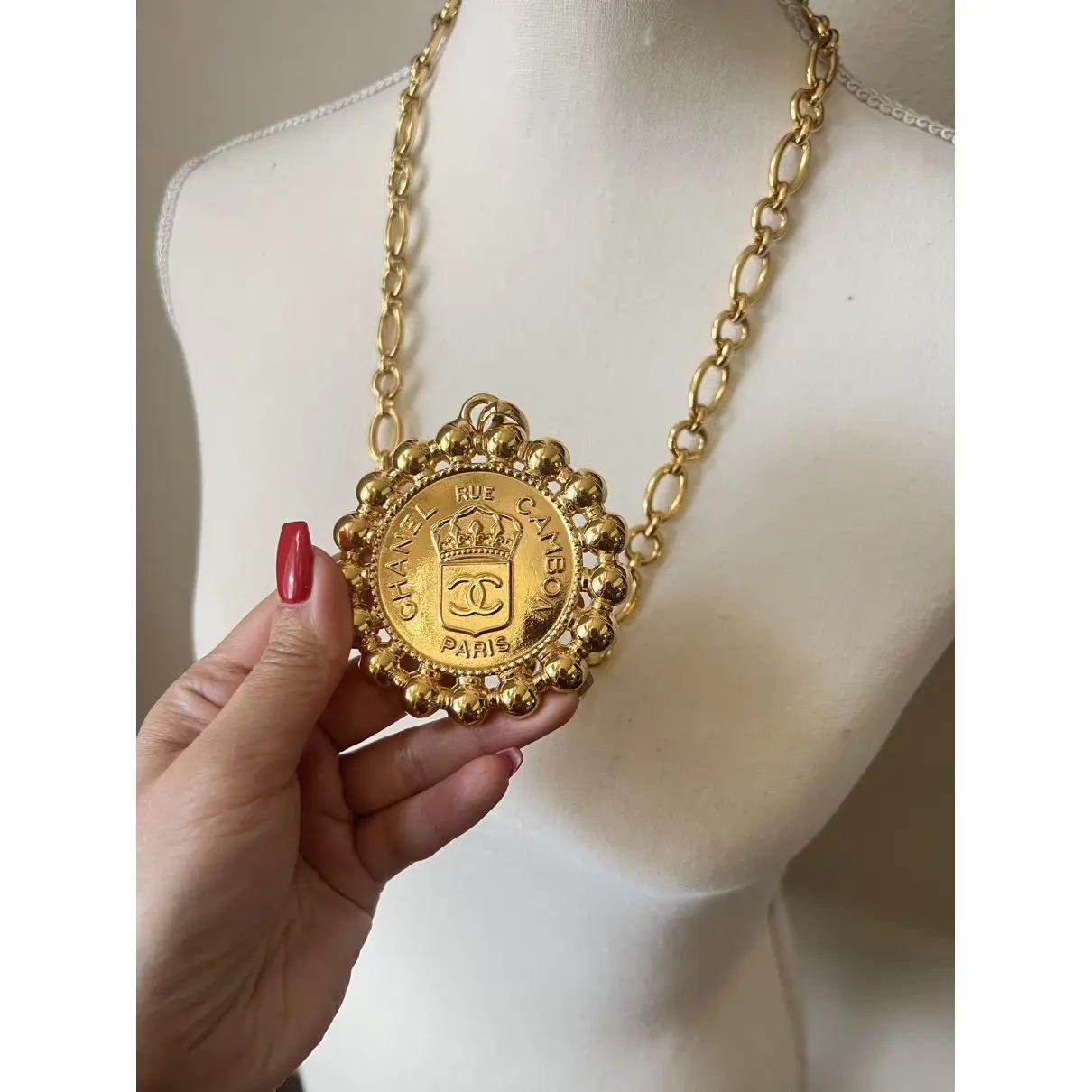Chanel Vintage Rue Cambon Medaillon XL überdimensionale Kette Anhänger Halskette im Angebot 2